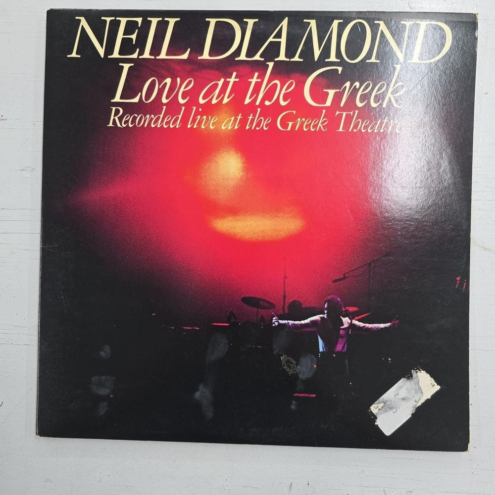 Neil Diamond Love at the Greek Live Vintage Vinyl 2LP Record VG/VG 12in 33RPM